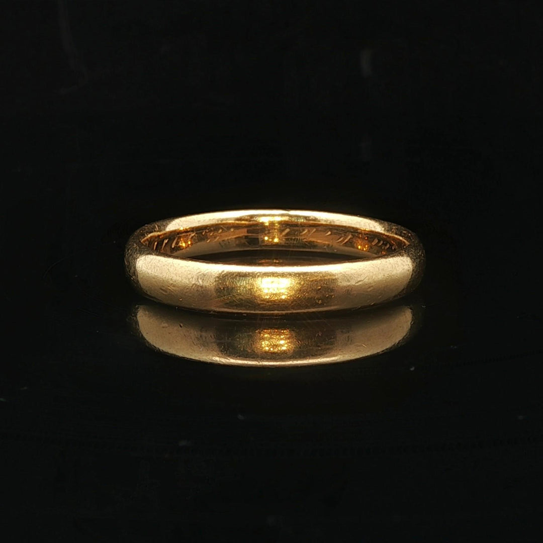 Tiffany & Co. Antique 22k Yellow Gold 4.1g Solid 3.5mm Band Ring Size 7.75