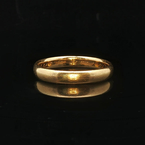 Tiffany & Co. Antique 22k Yellow Gold 4.1g Solid 3.5mm Band Ring Size 7.75