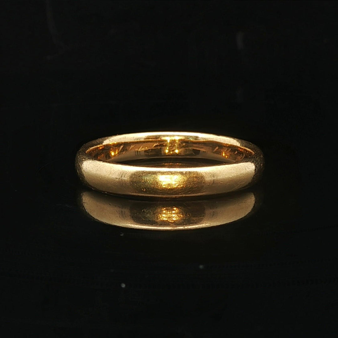 Tiffany & Co. Antique 22k Yellow Gold 4.1g Solid 3.5mm Band Ring Size 7.75