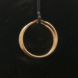 18k Yellow Gold 5g Vintage Polished Round Hoop Earrings Italy 1.25"