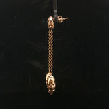John Hardy 18k Yellow Gold 3.7g Pebbled Drop Dangle Earrings 2.25"
