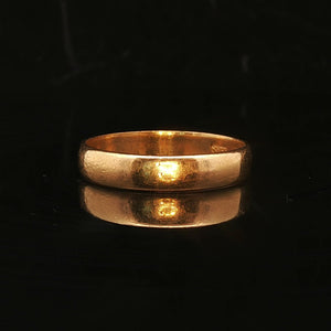 22k Yellow Gold 3.5g Solid 4mm Band Ring Size 8