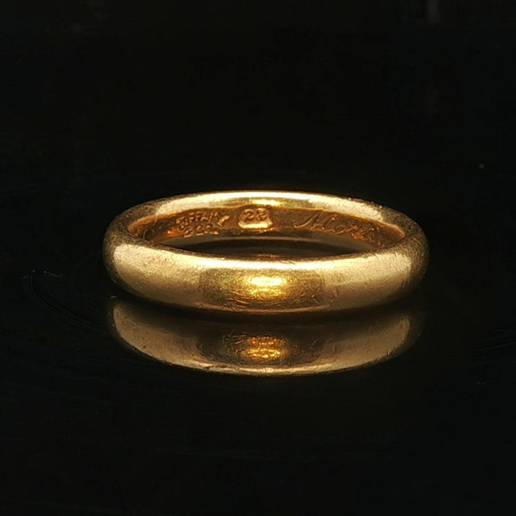 Tiffany & Co. Antique 22k Yellow Gold 5.2g Solid 3.5mm Band Ring Size 5.75
