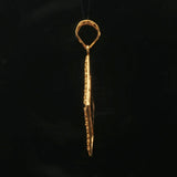 21k Yellow Gold 1.5g Light Filigree Floral Pendant 1.25"