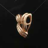 14k Yellow Gold and 1.5cttw Diamond Large Heart Pendant 1"