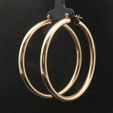 14k Yellow Gold 10.8g Large Ladies Polished Hoop Earrings 2.5"