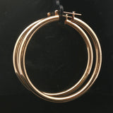 14k Yellow Gold 10.8g Large Ladies Polished Hoop Earrings 2.5"