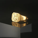 24k Pure Yellow Gold 6.9g Solid Good Fortune Success Wrap Ring Size 6.5