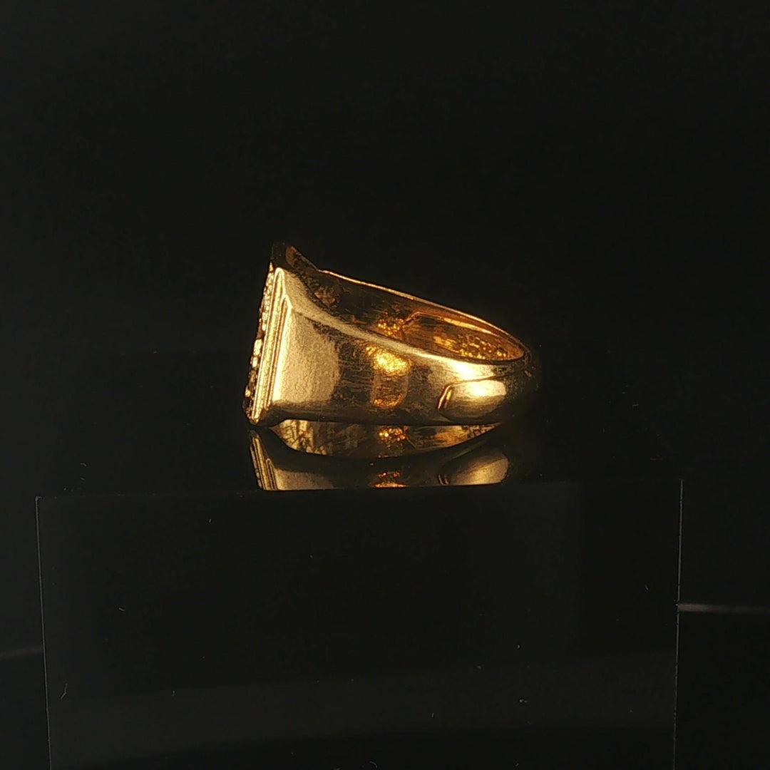 24k Pure Yellow Gold 6.9g Solid Good Fortune Success Wrap Ring Size 6.5