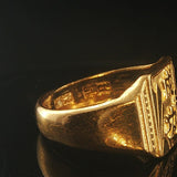 24k Pure Yellow Gold 6.9g Solid Good Fortune Success Wrap Ring Size 6.5
