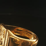 24k Pure Yellow Gold 6.9g Solid Good Fortune Success Wrap Ring Size 6.5
