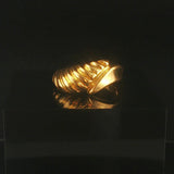 24k Pure Yellow Gold 6g Solid Bypass Band Ring Size 6