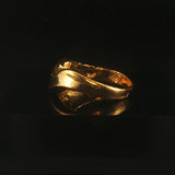 24k Pure Yellow Gold 6g Solid Bypass Band Ring Size 6