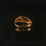 24k Pure Yellow Gold 6g Solid Bypass Band Ring Size 6