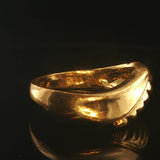 24k Pure Yellow Gold 6g Solid Bypass Band Ring Size 6