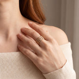 14k Yellow Gold 9.6g Solid Heavy Vintage Chunky Nugget Band Ring Size 5