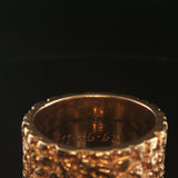 14k Yellow Gold 9.6g Solid Heavy Vintage Chunky Nugget Band Ring Size 5