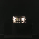 Cartier 18k White Gold Tank Francaise 6mm Band Ring Size 59 (8.75)