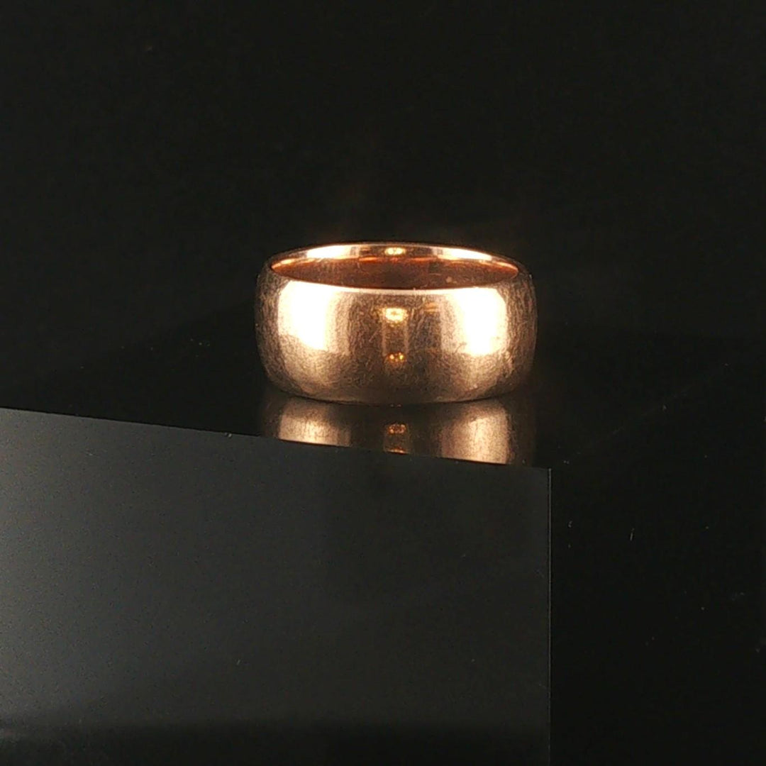 14k Yellow Gold 5.7g Solid Vintage 8mm Cigar Band Ring Size 5.25