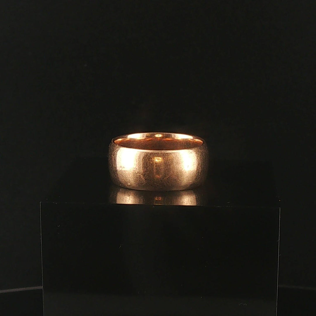 14k Yellow Gold 5.7g Solid Vintage 8mm Cigar Band Ring Size 5.25
