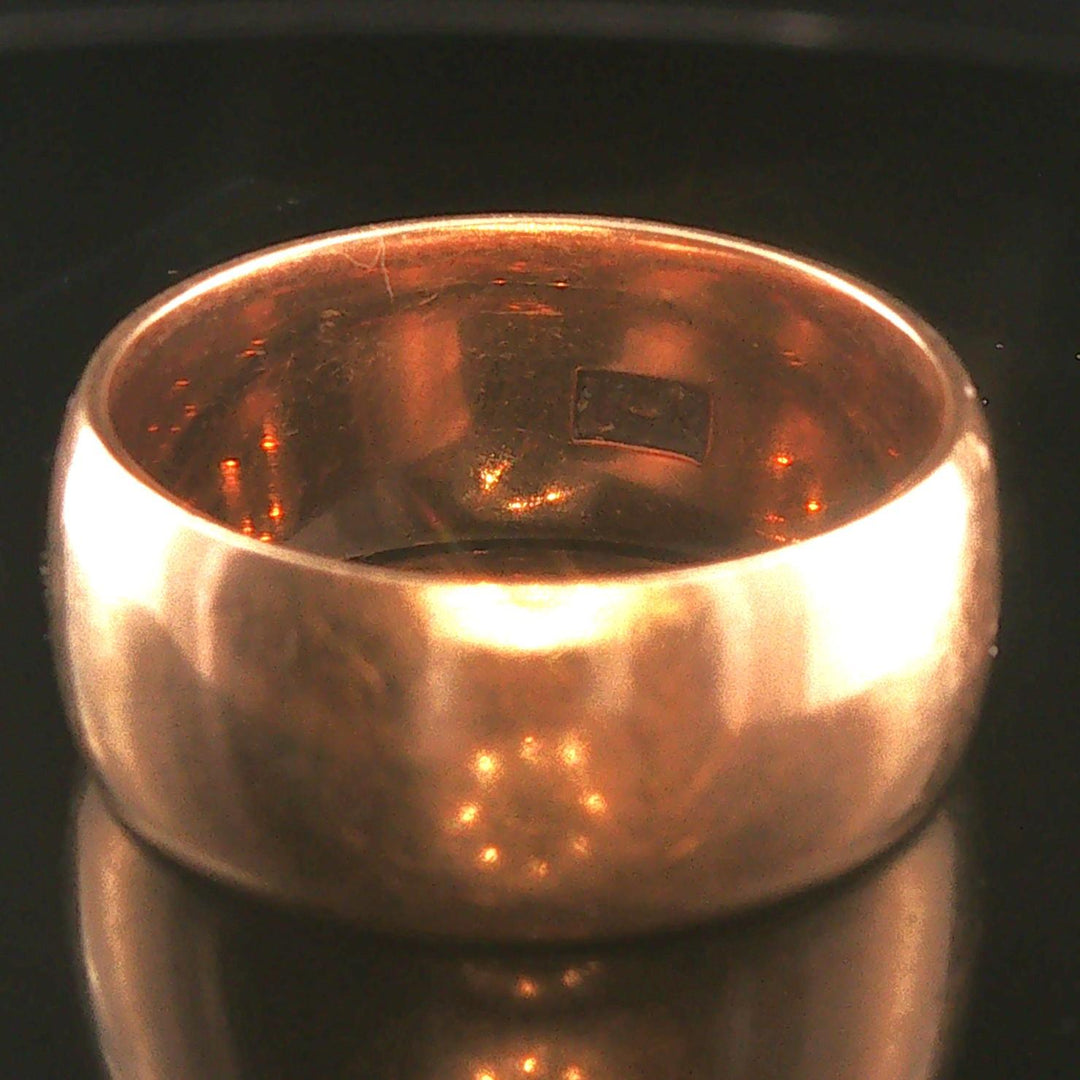 14k Yellow Gold 5.7g Solid Vintage 8mm Cigar Band Ring Size 5.25