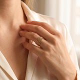 14k Yellow Gold 5.2g Imperial Gold 11mm Mirror Bar Band Ring Size 8.5