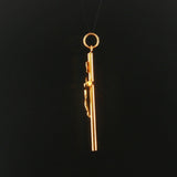 19k Portuguese Yellow Gold 5.8g Vintage Cross Crucifix Pendant 2"