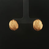 Roberto Coin 18k Yellow Gold Vintage Brushed Finish Stud Earrings Italy