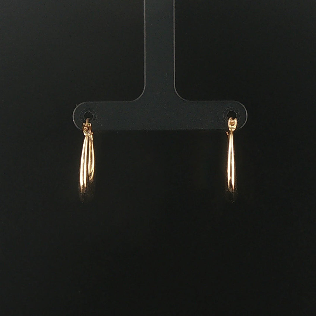 18k Yellow Gold 1.8g Light Polished Hoop Earrings