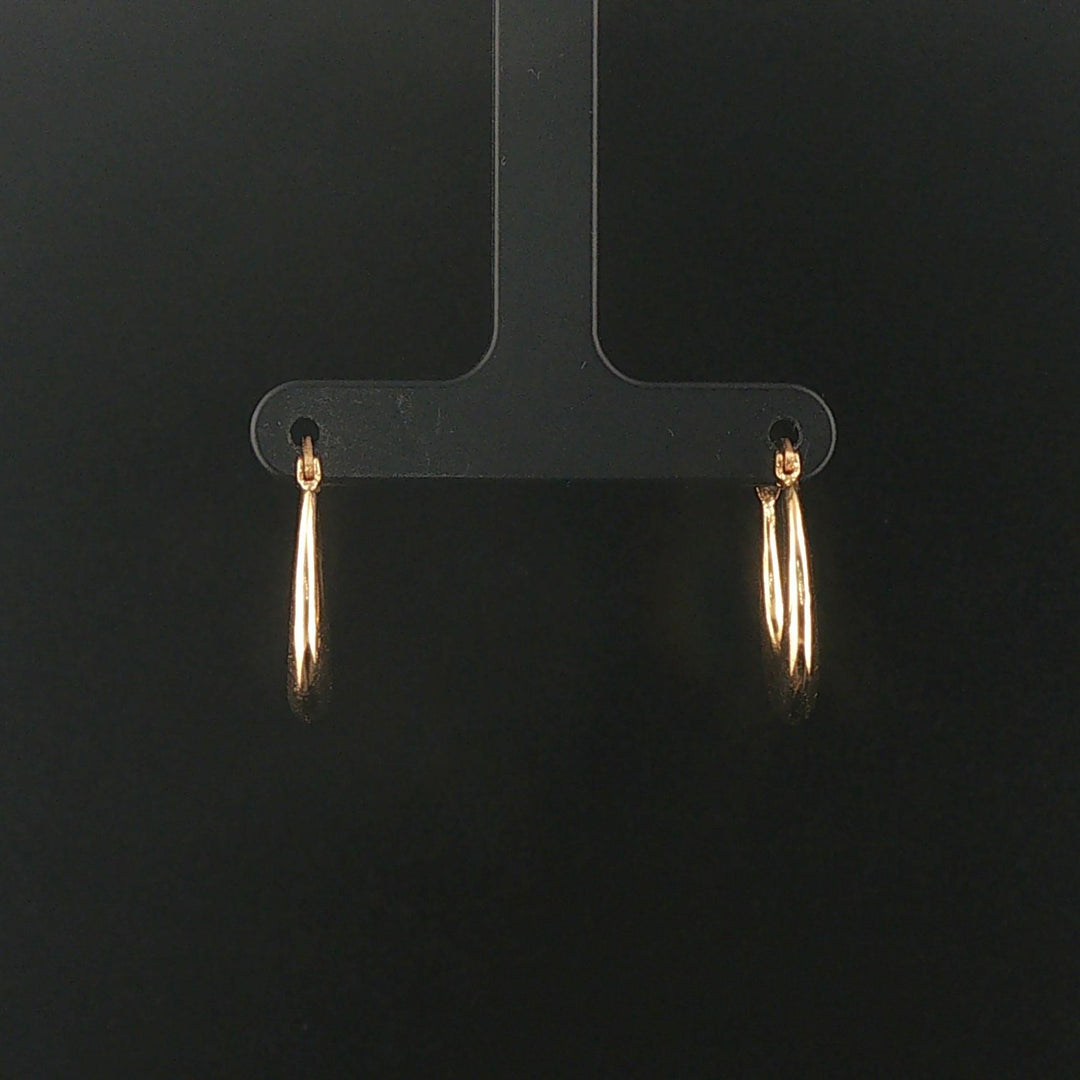 18k Yellow Gold 1.8g Light Polished Hoop Earrings