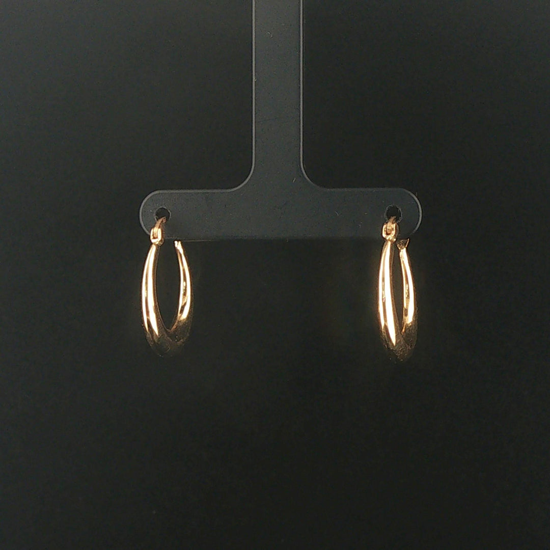 18k Yellow Gold 1.8g Light Polished Hoop Earrings