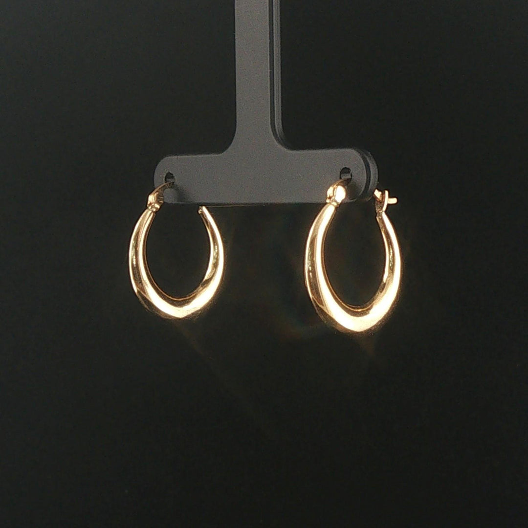 18k Yellow Gold 1.8g Light Polished Hoop Earrings