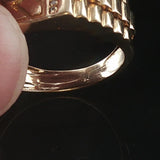 18k Yellow Gold Emerald and Diamond Men's Ring Size 10.25