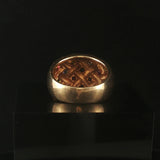 LeVian 14k Yellow Gold Multi Gemstone Basketweave Ring Size 6.75