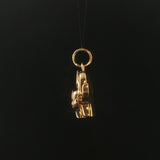 18k Yellow and White Gold 7.8g Mother and Child Elephant Charm Pendant