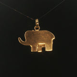 18k Yellow and White Gold 7.8g Mother and Child Elephant Charm Pendant