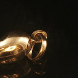 18k Yellow Gold 3.3g Polished Vintage Italian Horn Pendant 1.75"