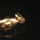 18k Yellow Gold 3.3g Polished Vintage Italian Horn Pendant 1.75"