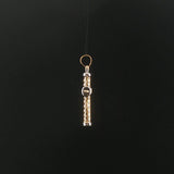 14k Yellow and White Gold 1.3g Hollow Cross Pendant 1.35"