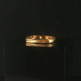 18k Yellow Gold 2.5g Solid Squared Vintage Band Ring Size 10