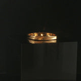 18k Yellow Gold 2.5g Solid Squared Vintage Band Ring Size 10