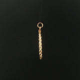 14k Yellow Gold 4.8g Solid Vintage Rope Border Libra Charm Pendant 1.5"