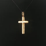 14k Yellow Gold 4.4g Solid Vintage Cross Pendant 1.75"