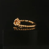 14k Yellow Gold and 3.3g Ladies Vintage Knot Rope Ring Size 6