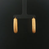 14k Yellow Gold 5.2g UnoAErre Hollow Thick Textured Hoop Earrings Italy 1.3"