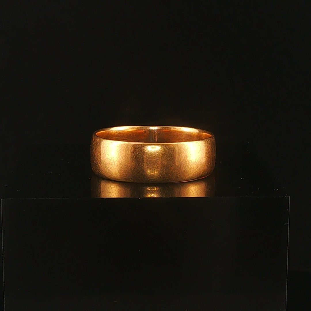 18k Yellow Gold 3.9g Vintage Solid 5.5mm Band Ring Size 7.5