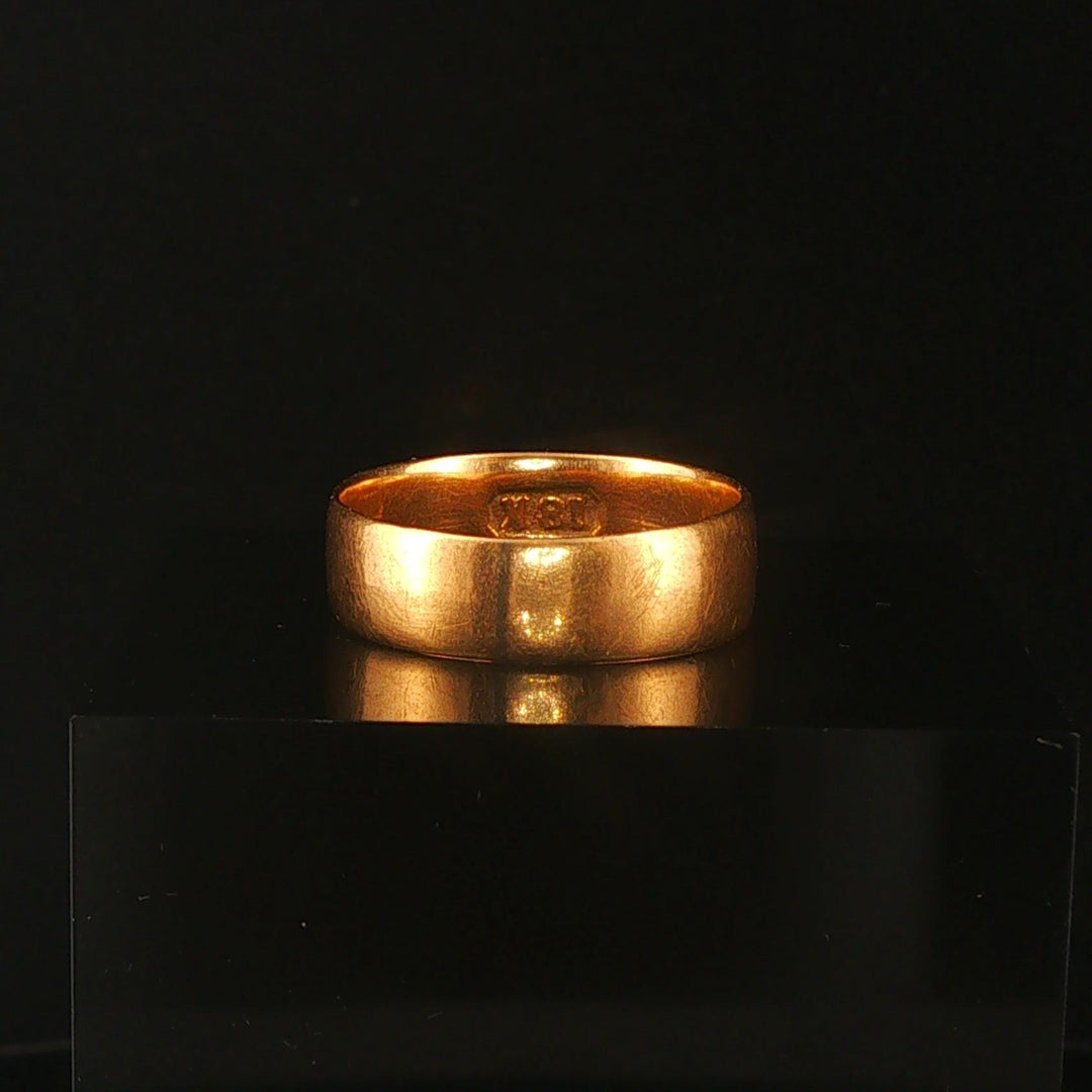 18k Yellow Gold 3.9g Vintage Solid 5.5mm Band Ring Size 7.5