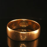 18k Yellow Gold 3.9g Vintage Solid 5.5mm Band Ring Size 7.5