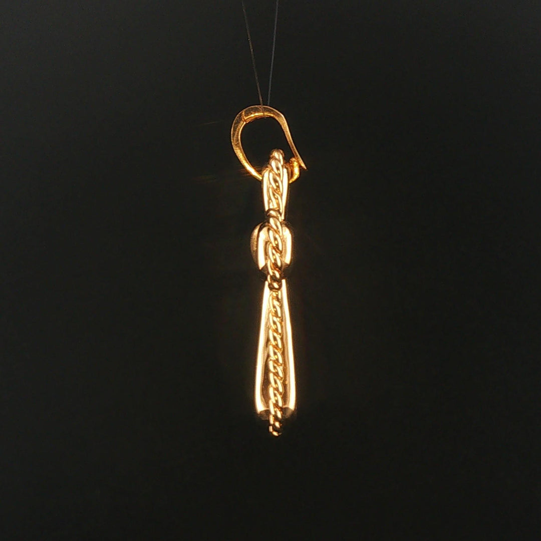 18k Yellow Gold 3.9g Vintage Fancy Cross Pendant Italy 1.65"
