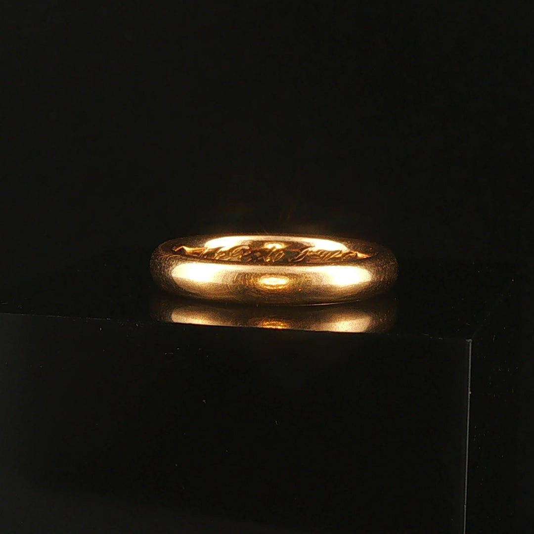 Antique 18k Yellow Gold 5.7g Solid Polished 3.5mm Band Ring Size 6
